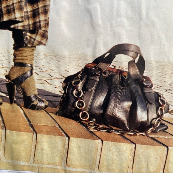 Marc Jacobs Snake Skin & Leather Karen Stam Kisslock Satchel Italy Y2K - Picture 2 of 16